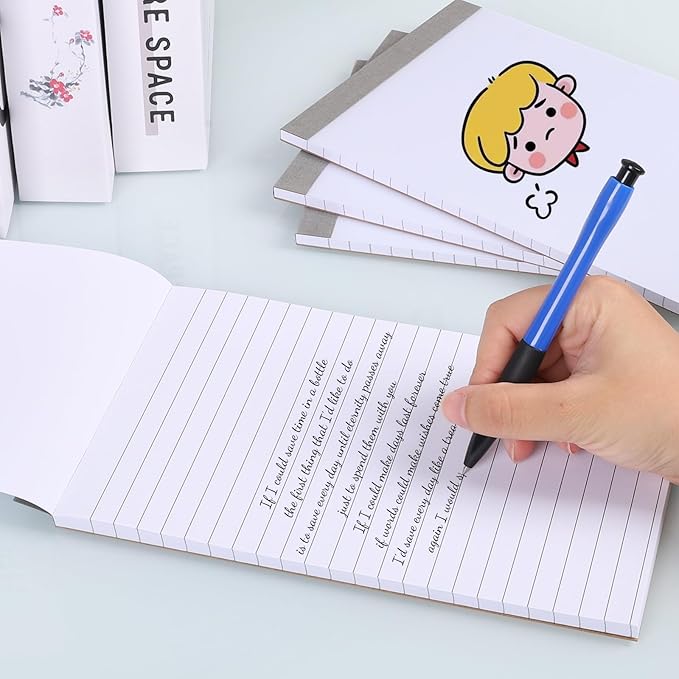 zmybcpack 12 Pack Waterproof Cover Memo Pads 5.5" x 8.5" Lined Note Pads Writing Pads (51 Sheets Each Pad, Double Side Printed)