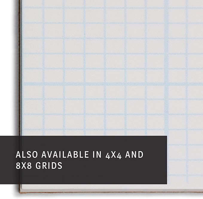 Bienfang Designer Grid Graph Paper Pad, 10x10 Cross Section, 8.5 x 11 Inches, 50 Sheets