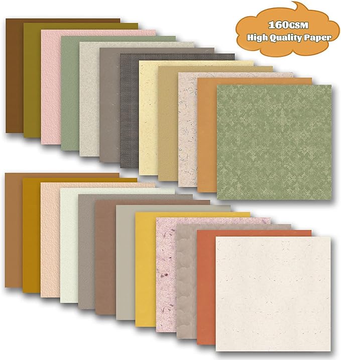Scrapbook Paper 12x12 Double Sided Background Paper for Scrapbooking, 48 Sheets/48 Designs Decorative Craft Papers Vintage Patterned Papers for Card Making Journaling Decor (A)
