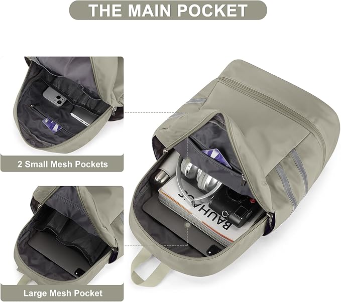 coofay Gym Backpack For Women Waterproof Backpack With Shoe Compartment Lightweight Travel Backpack Workout Sports Backpacks Large Gym Bag