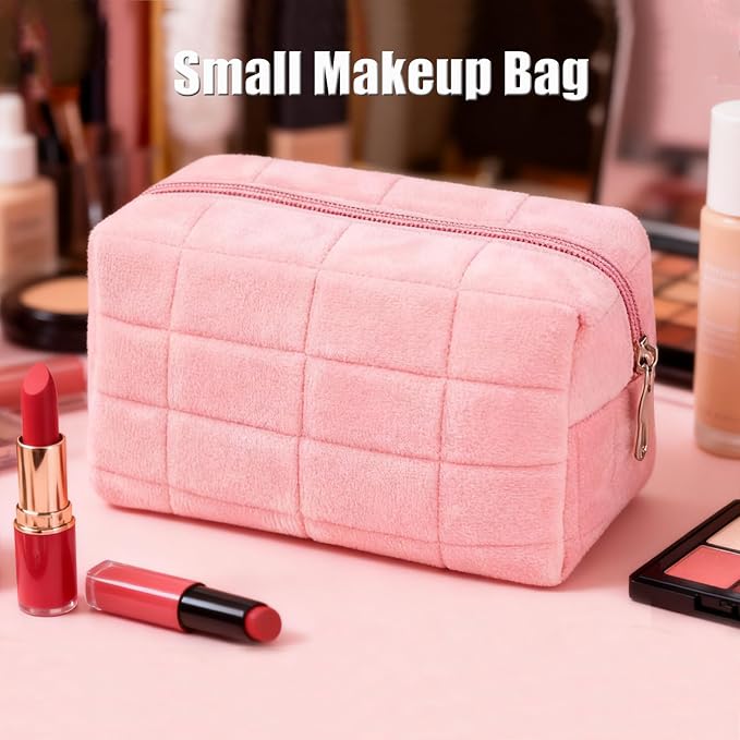 Makeup Cosmetic Bag Small Checkered Pouch Make Up Purse Bag Y2k Accessories