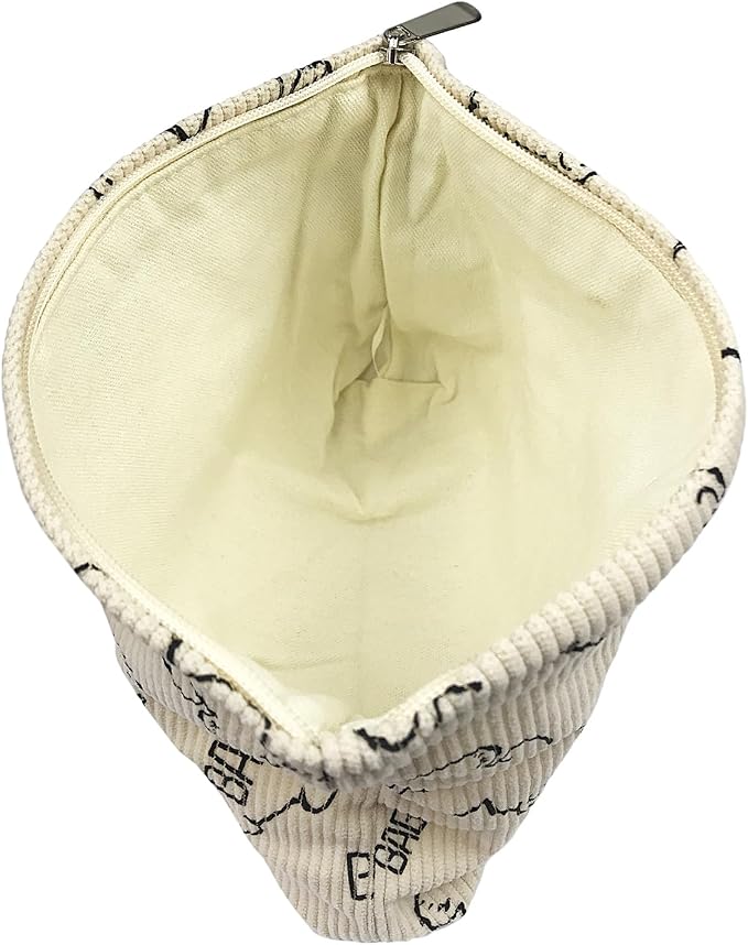 GUTGNK Women's Cosmetic Bag, Cute Bear Travel Cosmetic Bag Small Cosmetic Bag Skin Care Cosmetic Change and Wash Convenient Handbag Zipper Storage Bag