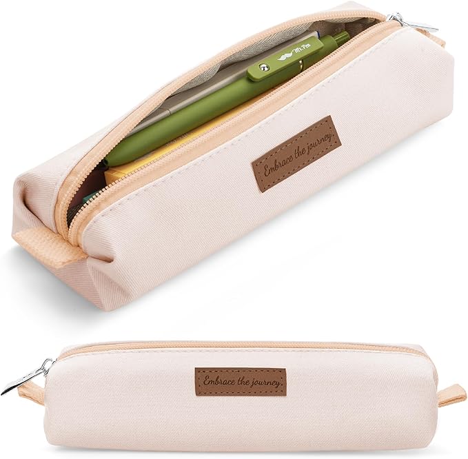 Mr. Pen- Cute Pencil Case Pouch, Multipurpose Canvas Bible Pencil Pouch, Smooth Zipper, Premium Material, Neat Stitches, Ideal for Stationery, Cosmetics, Electronics, School, Office, Travel