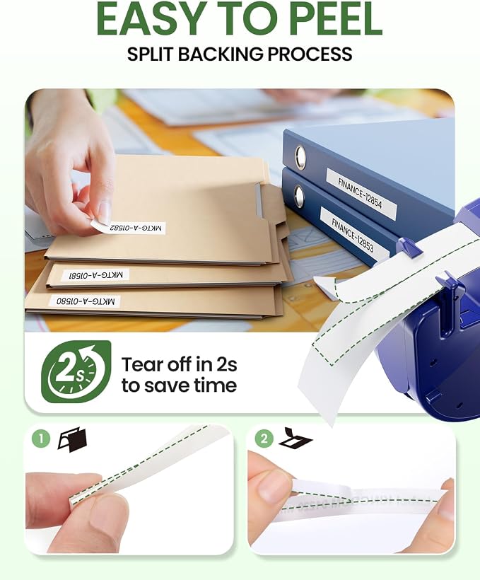 91330 Label KINGDOM Label Compatible with DYMO LetraTag Label Maker Refills | White Paper Tape Refills 12mm x 4m (1/2" x 13') Replace for Labeler Letra Tag 200B LT 100H 100T Plus, 10-Pack