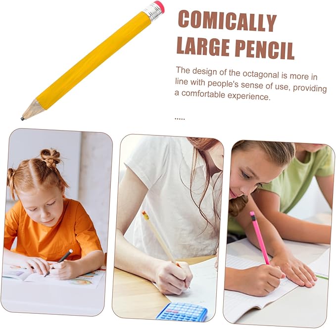 SHOWERORO Funny Writing Pencil Jumbo Pencil Decorative for Office School Supplies