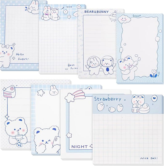 640 Pcs Cute Sticky Notes, Self-Stick Note Pads, Kawaii Memo Pads Lined, Funny Sticky Notes, List Notepads Set Bulk for School Office Home Supplies Teacher Students Planner Gifts