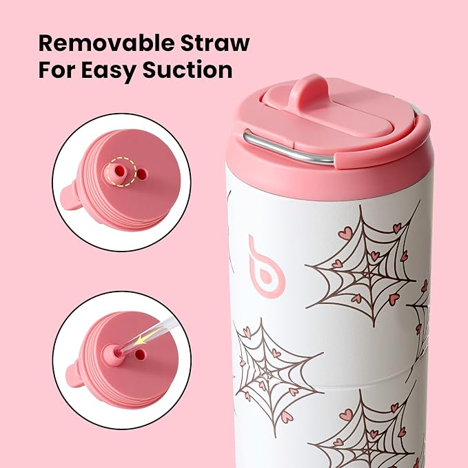 BOTTLE BOTTLE Insulated Water Bottle 24oz with Straw Lid and Handle Sports | for Travel Gym school,Stainless Steel Water Bottles,Double-Wall,Vacuum Metal,Leak Proof,BPA-Free