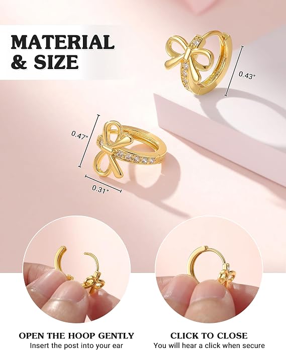 Bow Earrings Back to School Gifts for Kids Girls