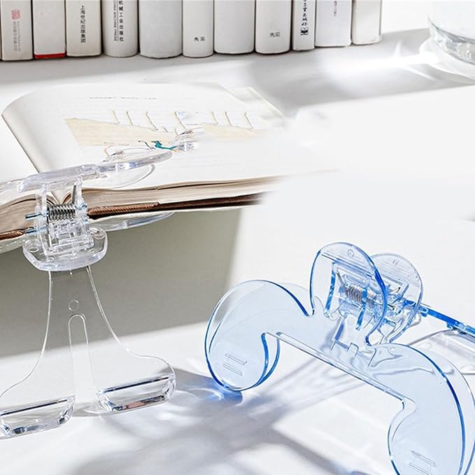 Transparent Book Holder with 12 Degree for Effortless Reading and Reduced Eye Strain