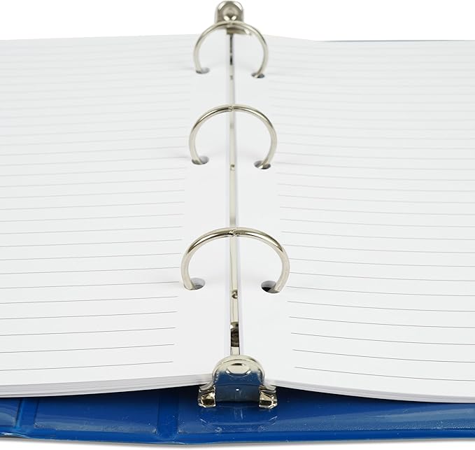 Half Letter Lined Paper, 3-Hole Punched, 500 Sheets/1,000 Pages, 100 GSM, Printer Paper Binder Refill, 5.5 in. x 8.5 in., fits in Half Letter 3-Ring Binders, Binder Refill Line Inserts (500-Sheet)