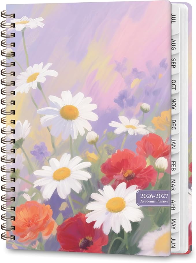 Planner 2026-2027, Weekly and Monthly Academic Planner, July 2026 - June 2027, Hardcover Calendar Agenda Book for School Year Planning, School Supplies for Teacher and Student, A5(6.3'' x 8.5'')