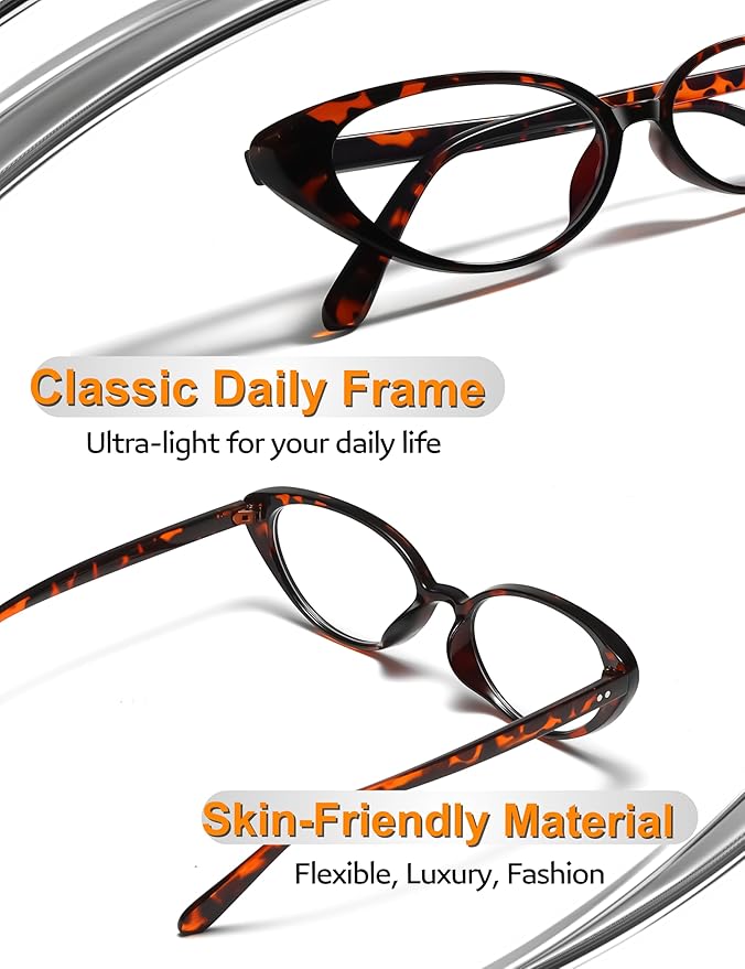 Ultralight Cat Eye Blue Light Glasses for Woman Anti Glare Reduce Eyestrain Gaming/Computer/Screen