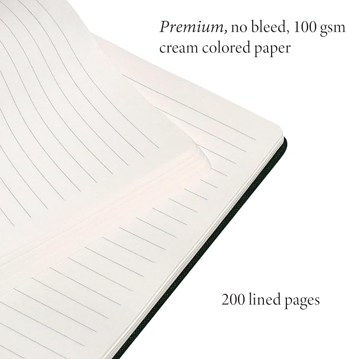 ANECDOTE. Lined Journal Notebook, 192 Pages, A5 size: 8.3" x 5.4", Thick 100 GSM Paper, Ruled, Hardcover. Journal for Women and Men, Perfect Notebook for School, Work and Travel (Olive Green)