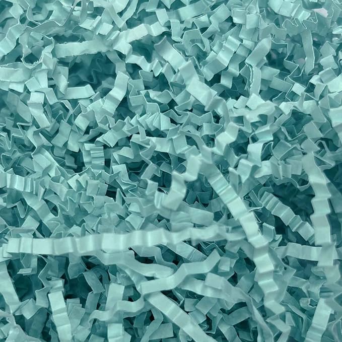 Tisspoms 3LB Teal Crinkle Cut Paper Shred Filler, Paper Shreds for Basket Fillers, Birthday, Gift Wrapping, Anniversary, Wedding, Halloween, Thanksgiving, Christmas Gift Decor Party Filler