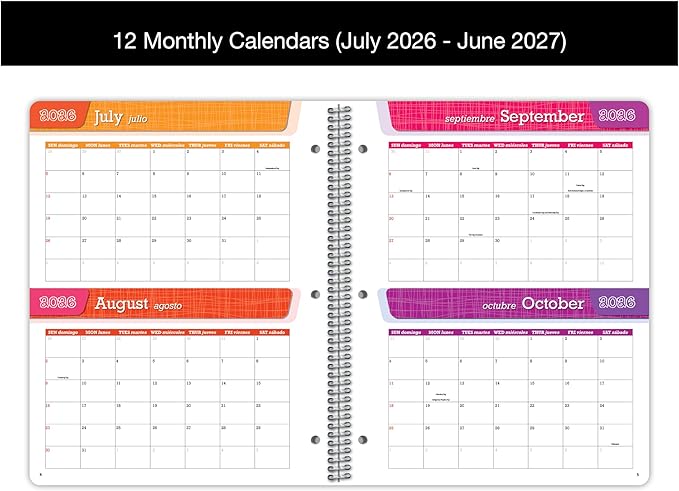 Dated Elementary Student Planner 2026-2027 Academic School Year, Large (8.5" by 11") Block Style Datebook with Imagine Cover