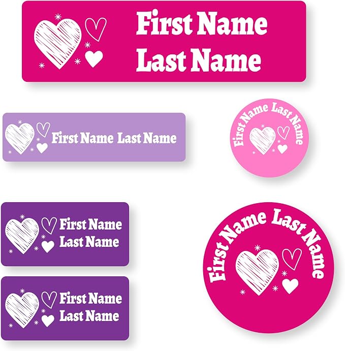 Personalized Daycare Name Labels for Kids (71 Labels) - Custom Durable Waterproof Name Stickers for Clothing Tags, Water Bottles, Lunch Boxes, and School Supplies - Dishwasher, Washer