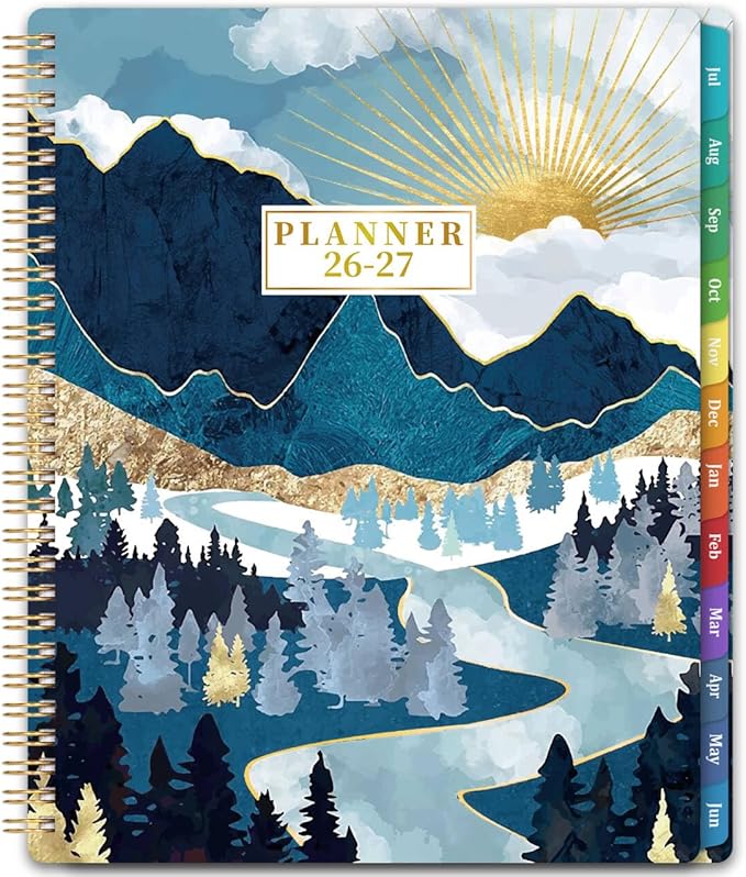 2026-2027 Planner - JUL 2026 - JUN 2027, Planner 2026-2027, 8'' x 10'', Planners Weekly Monthly, Spiral Bound, Back Pocket, Academic Planner