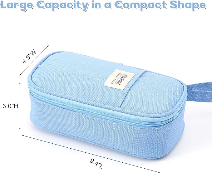 Pencil Case Pouch, Large Capacity Pen Bag Organizer, Cute Aesthetic Pencil Box for Girls Boys Kids, Back to School Supplies, Teacher Supplies Classroom Essentials, Dusty Blue