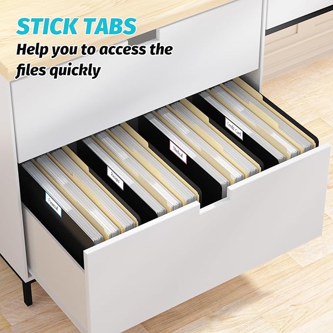 Ansook Expanding File Pockets,Heavy Duty 3.5”Expansion,5 Pack Extra Capacity File Pockets,Letter Size,Poly Folder,with Straight-Cut Tab,Holds 8.5" x 11" documents & Manila Folder