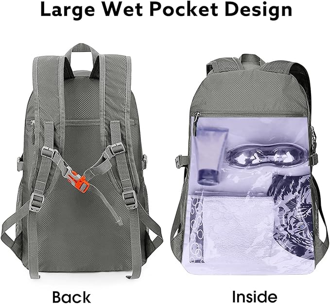 G4Free Lightweight Packable Hiking Backpack, Waterproof Travel Daypack