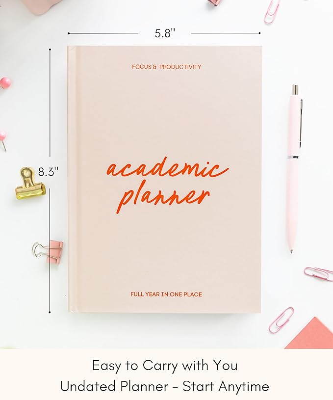 Lamare Academic Planner 2026-2027 – Undated Weekly College Student Planner for Homeschool, High School, College & Nursing Students
