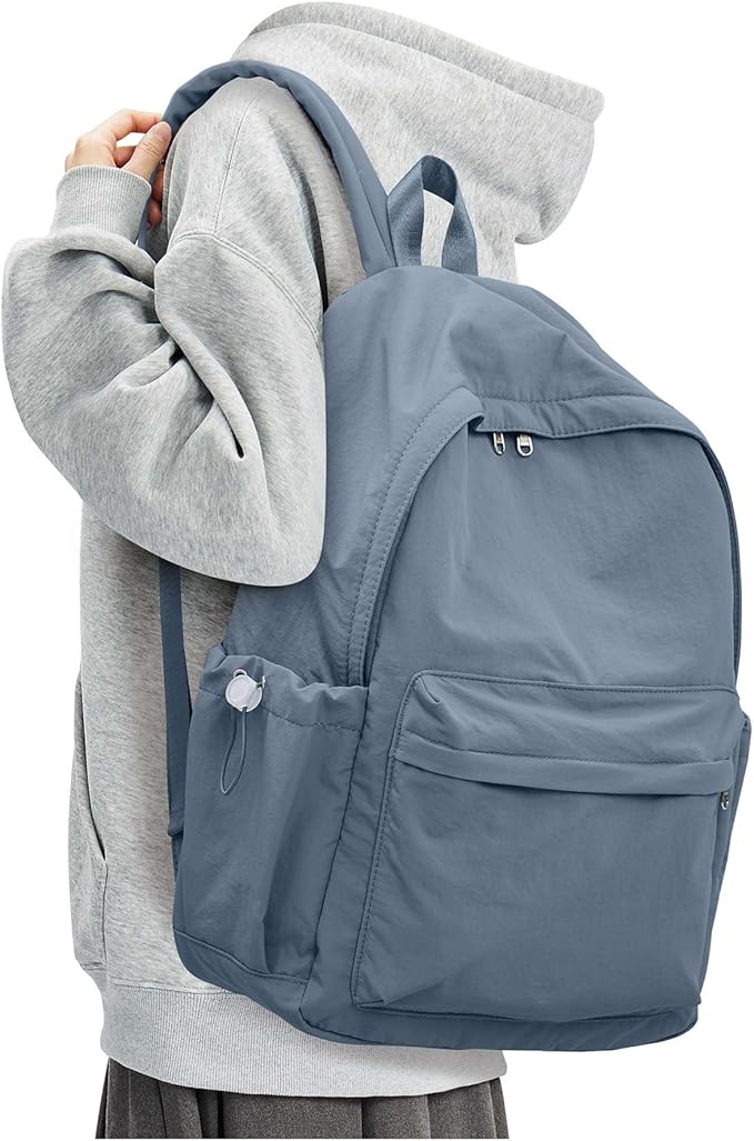 BJLFS Blue Backpack for School Women Girls, Waterproof Bookbag Cute High School Backpack for Men Teen Boys, Lightweight Travel College Mochilas Escolares para Casual Daypack Rucksack