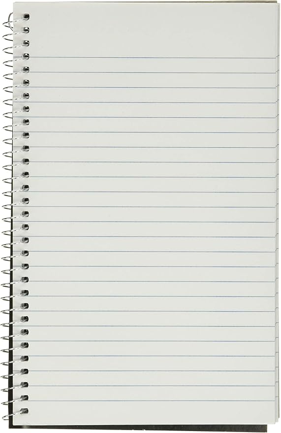 Top Flight Standards 1-Subject Wirebound Notebook, No Holes, 80 Sheets, College Rule, 8 x 5 Inches, 1 Notebook, Color May Vary (33107)
