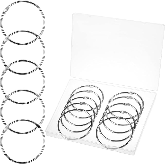 Mr. Pen- Loose Leaf Binder Book Rings, 3 Inch, 10 Pack, Metal Binder Rings for Index Cards, Flash Cards, Notebooks, Scrapbook, Keychains, School, Home, Office, Silver
