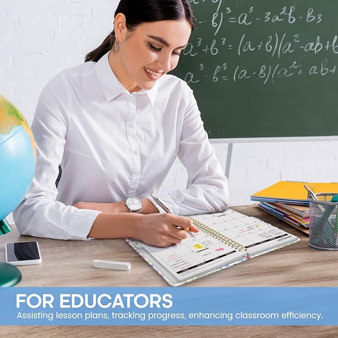 Academic Planner 2026-2027, Weekly and Monthly Calendar Book, July 2026 – June 2027, Hardcover Planner with Tabs, Perfect for Teachers, Students, Women & Men, A5 (6.4" x 8.5") - Disty