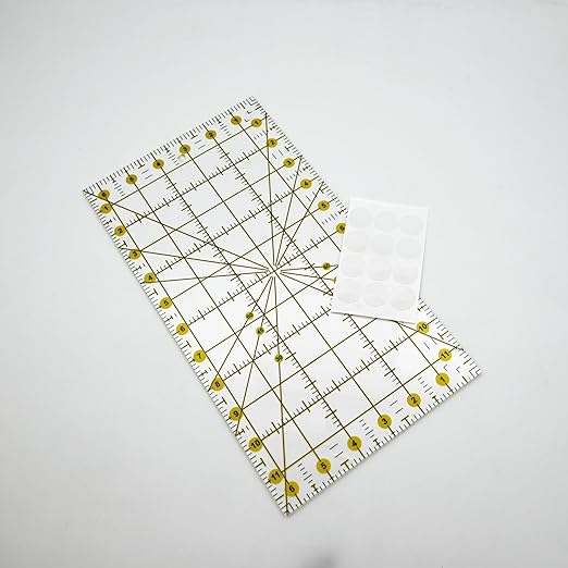 Sewing Rulers Quilting Ruler,Acrylic Quilting Templates,Sewing Tools Accessories Supplies for Patchwork Precision Fabric Cutting 1pcs(6.5x12inch)