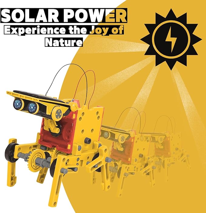 12-in-1 STEM Solar Robot Kit, Solar Powered Science Building Toys for Boys Age 8-12, Educational Robotics Learning Experiment Set for Kids
