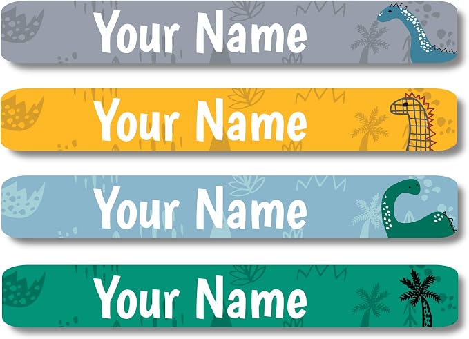 Lovable Labels Personalized Labels for Kids (120 Labels) - Waterproof Dishwasher Safe Peel and Stick Labels are Great for School Supplies Daycare Camp Bottles (Little Foot)