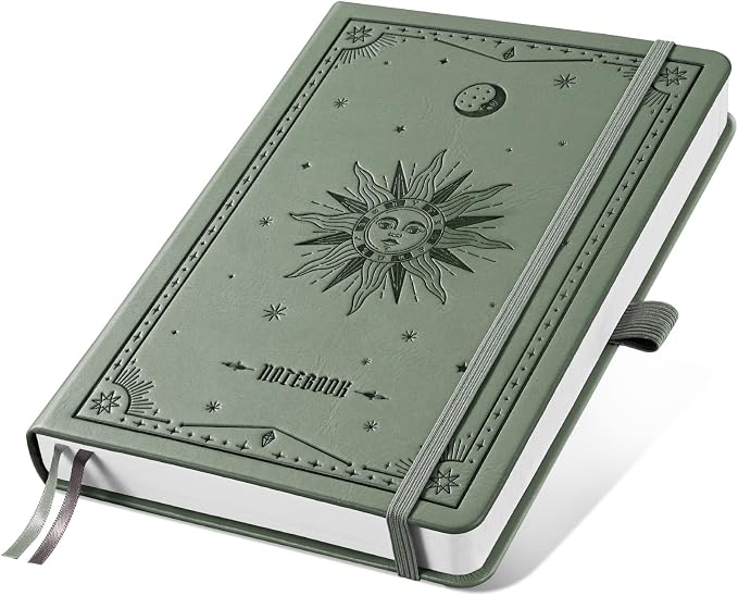 EMSHOI Lined Journal Notebook, 192 Numbered Pages, A5 Size (5.7'' x 8.3'')