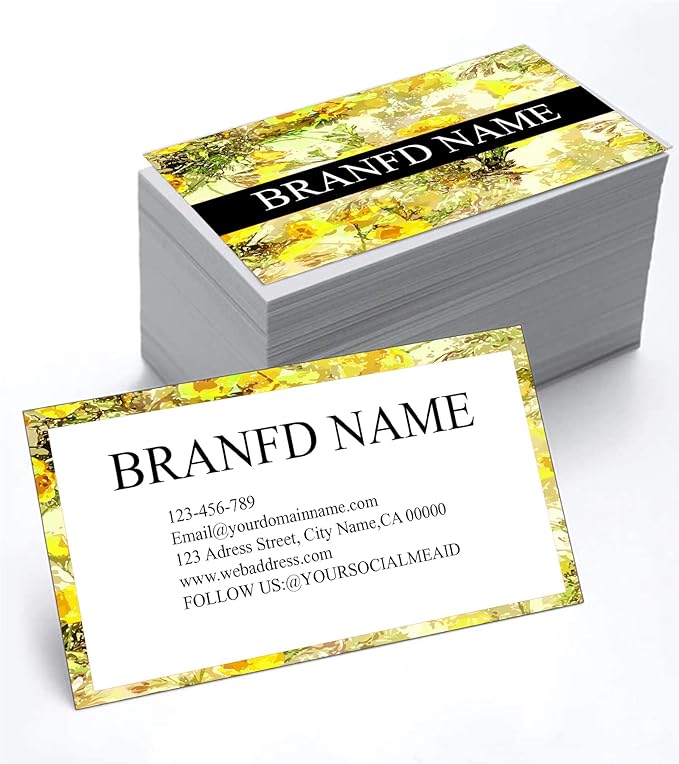 Simple Custom Premium Business Cards 500 pcs- Two Side Design, Custom Premium Business Cards 200 Full color Business Cards can Add You need to Customize 3.5" X 2"