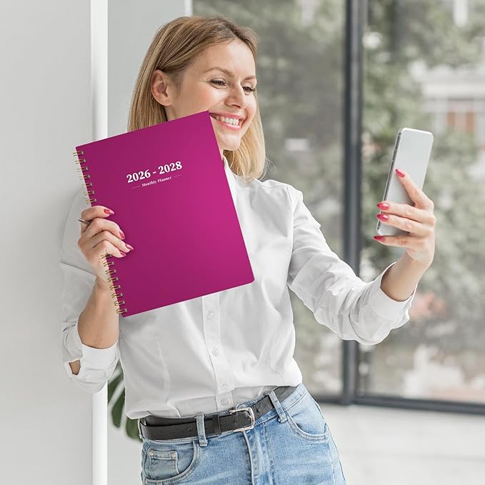 2026-2028 Monthly Planner - 2 Year Monthly Planner Calendar 2026-2028, Jul 2026 - Jun 2028, 8.5" x 11", 24 Months, Spiral-Bound, Tabs, Holidays, Notes, Ideal for School Office Home Planning