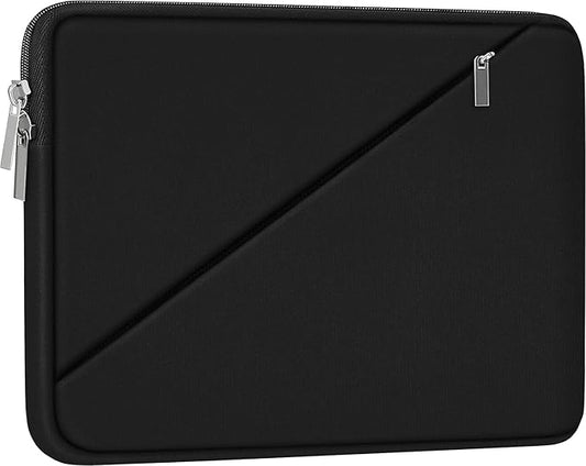 Laptop Sleeve 14 Inch, Shockproof Protective Computer Cover with Accessory Pocket, Traveling Carrying Bag Laptop Case Compatible for 14 Inch MacBook Air/Pro, HP, Dell, Asus, Acer, Lenovo, Black