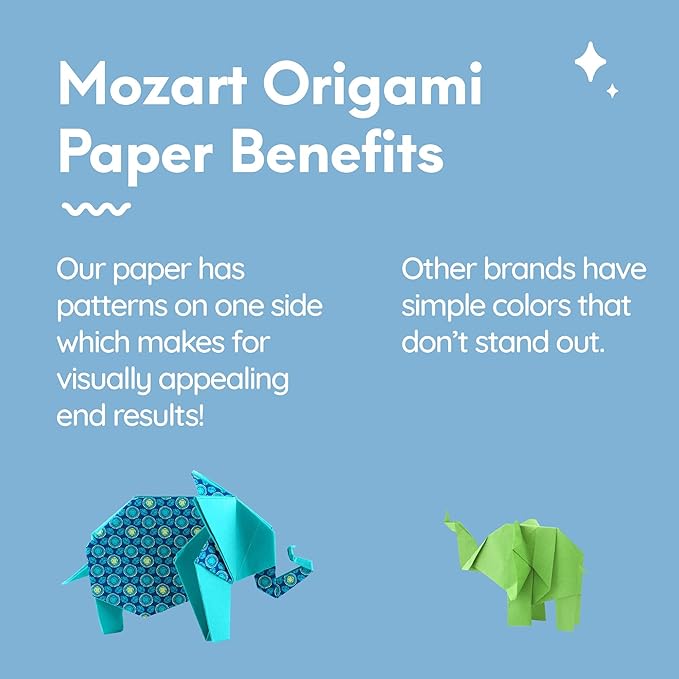 Japanese Origami Paper Set - 120 Sheets - Traditional 6x6 Folding Kit Featuring Floral, Animal, Aztec, Geometric Designs for Kids and Adults