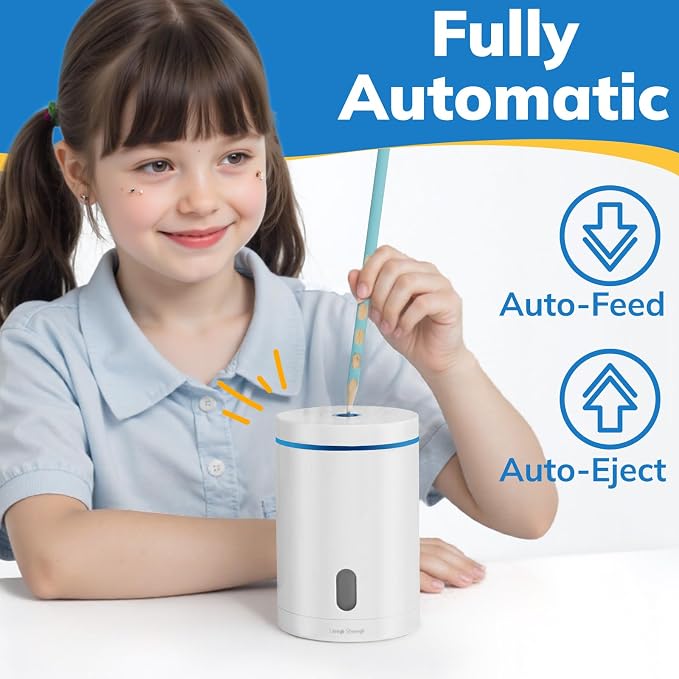 Fully Automatic Electric Pencil Sharpener, Rechargeable