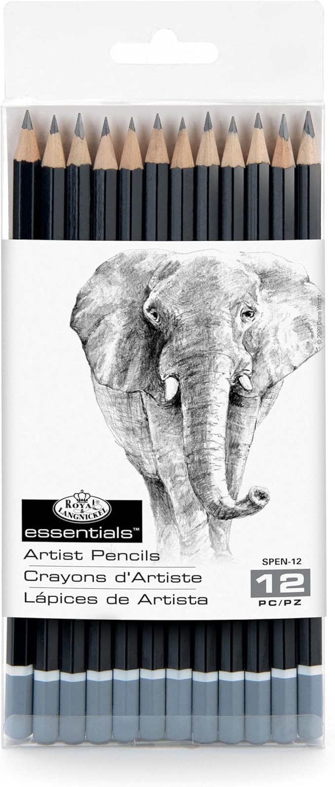 Royal & Langnickel SPEN-12 Essentials Sketching Pencil Set, 12-Piece