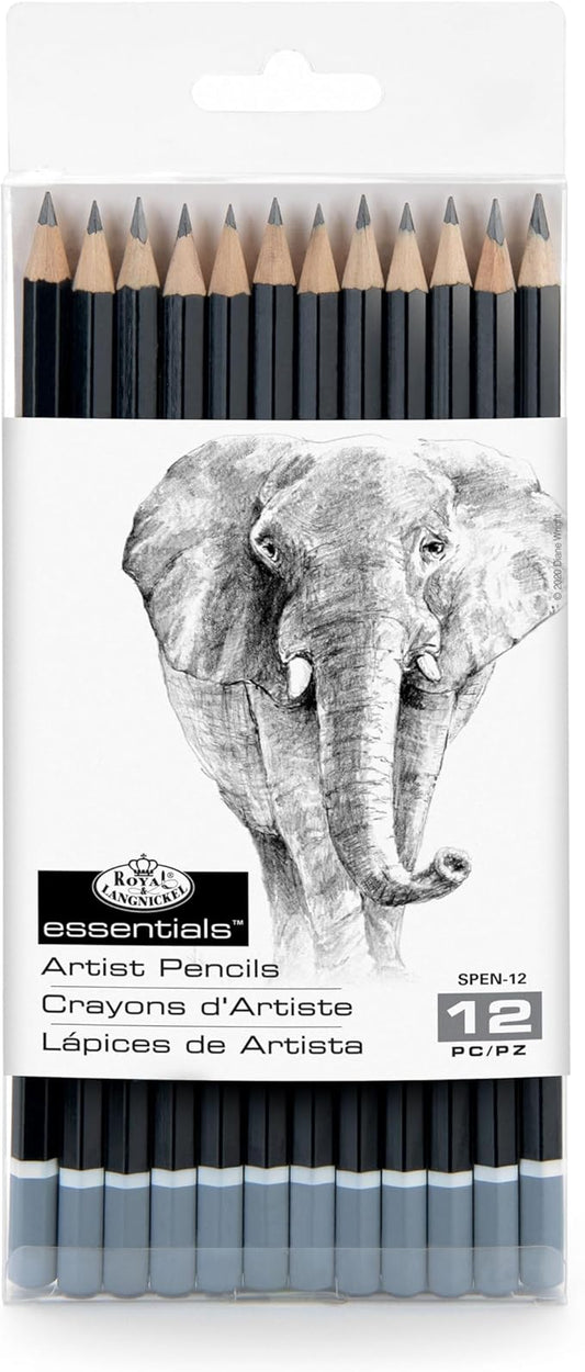 Royal & Langnickel SPEN-12 Essentials Sketching Pencil Set, 12-Piece