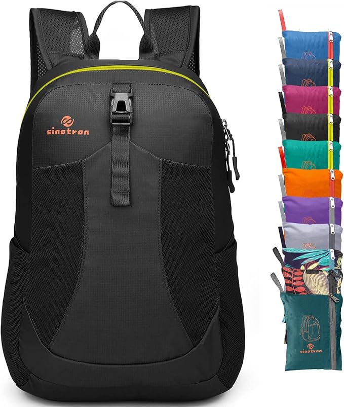 sinotron 22L Lightweight Packable Hiking Backpack, Small Hiking Backpack Day Pack for Women Men Travel Camping Vacation