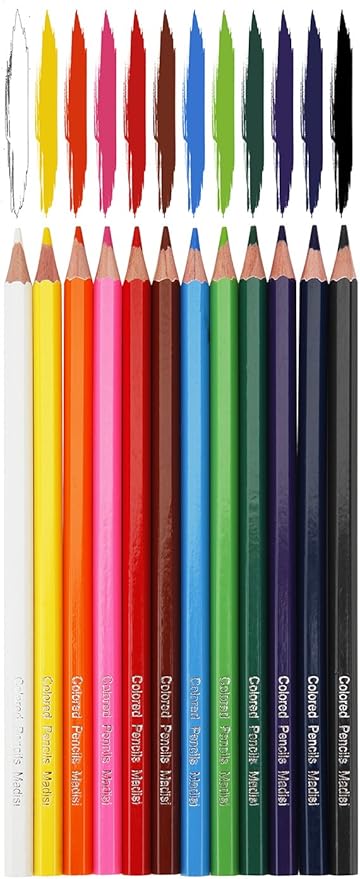 Madisi Colored Pencils Bulk - Non-Toxic Pre-Sharpened - 72 Packs of 12-Count - 864 Bulk Pack