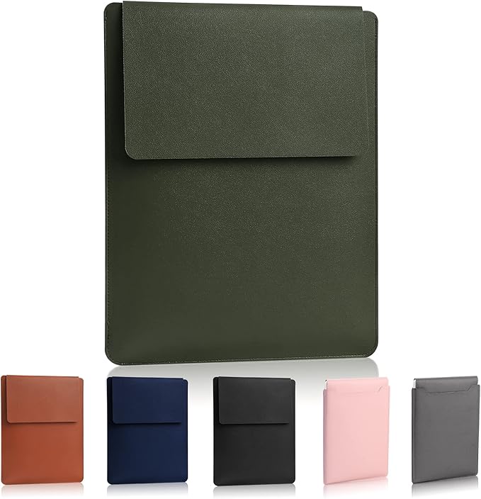 13.3-14" Laptop Sleeve, Padded Case, Thin Portable Versatile Bag Compatible With 2022 Pro 14 inch/2015 Pro 13.3 inch/2015 Air 13.3 inch (Dark Green)