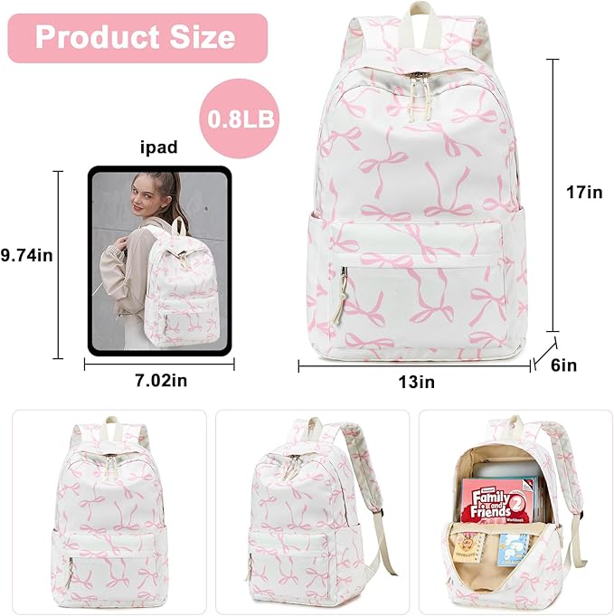 School Backpack for Teen Girls Women Laptop Backpack College Bookbags Middle School Travel Work Commuter Back Pack