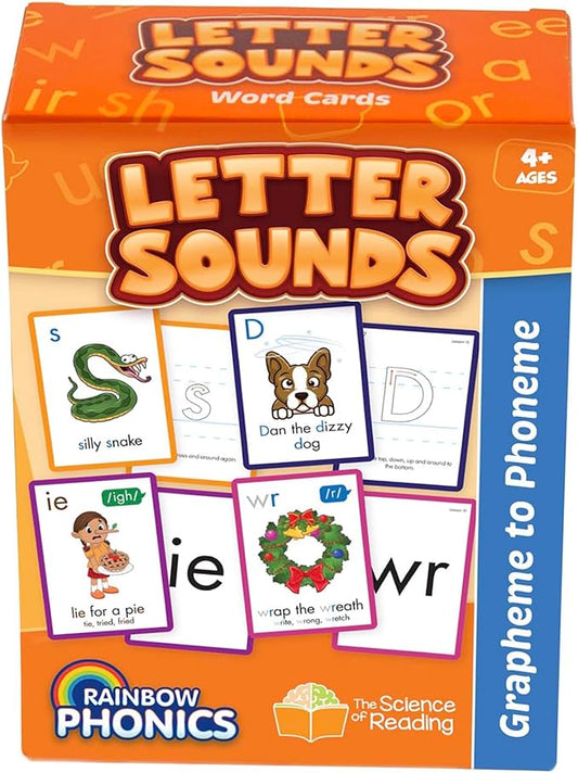 Junior Learning: Rainbow Phonics - Letter Sounds - 151 Word Cards, Flash Cards for Learning Spelling-to-Sound Patterns, Level Based Cards, Kids Ages 4+