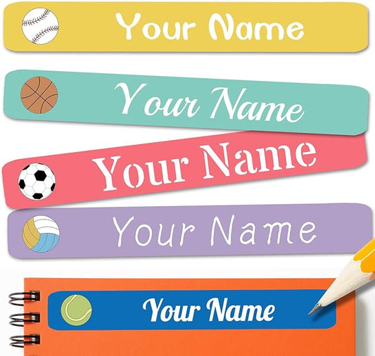 120 PCS Personalized Labels for Kids，Custom Name Tag Stickers Labels Waterproof for School Supplies,Water Bottle,Lunch Box,Toys(2.3 x 0.4 in)