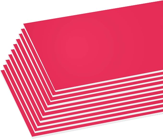 BAZIC Products Foam Board 20" X 30" Neon Pink, Colored Foam Boards 3/16 Inch Thickness, Presentation Signboards School Craft Project Framing Display, 25-Pack