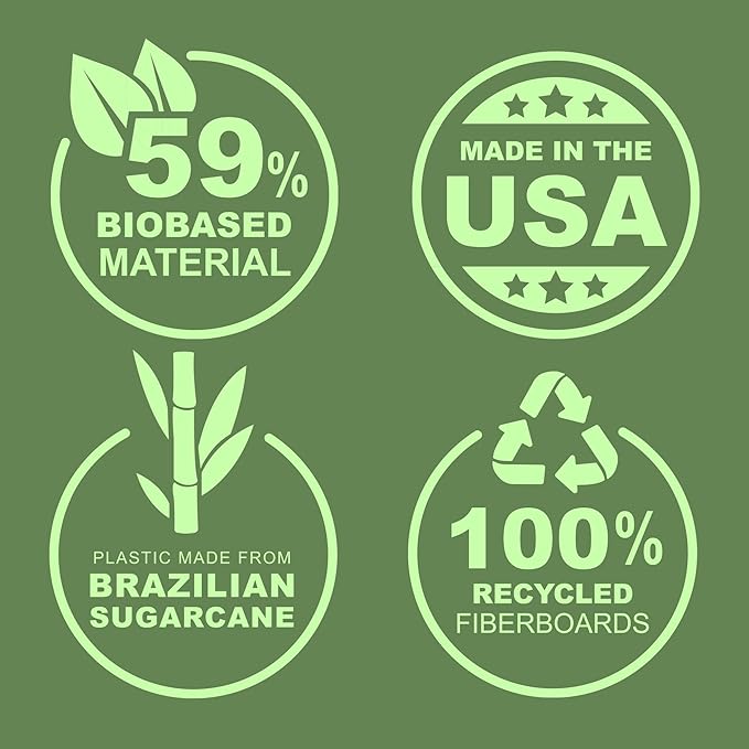 Samsill Plant-Based 1.5 Inch Durable D-Ring, View Binder, Eco-Friendly, USDA Certified Biobased, Single, Rose