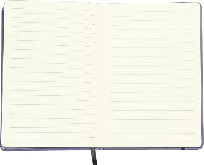 EVERLINEA 5.6” x 8.3” Embossed Lavender A5 Hardcover Notebook, 240 Lined Pages, Dusty Purple