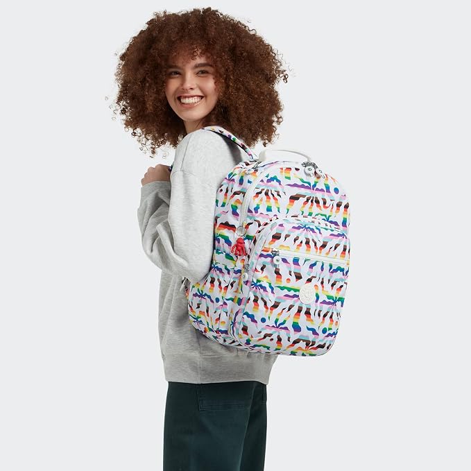 Kipling Women's Seoul 15" Laptop Backpack, Durable, Roomy with Padded Shoulder Straps, Built-In Protective Sleeve